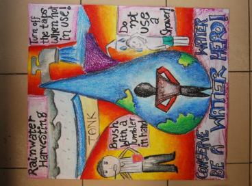 Winning posters in Drawing compettion on Water Conservation