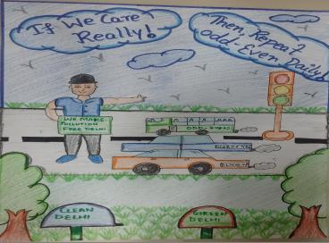 Winning posters in Drawing compettion on Odd and Even-Earth Day 22nd April 2016